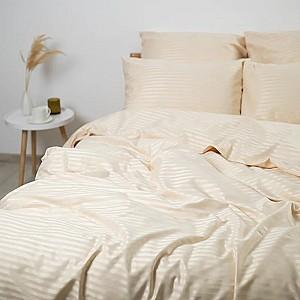 Albituri de pat TEP Stripe Satin 200x220 cm Champagne