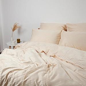 Albituri de pat TEP Stripe Satin 200x220 cm Champagne