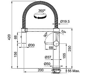 Robinet bucatarie Franke Pescara Semi-Pro (115.0393.975)