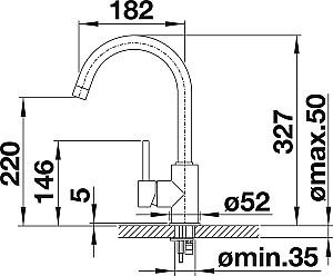 Robinet bucatarie Blanco Mida (526649)