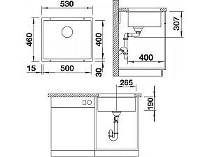 Chiuveta de bucatarie Blanco Rotan 500-U (527146)