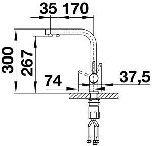 Robinet bucatarie Blanco Fontas II (523130)