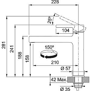 Baterie pentru lavoar Franke Centro Avena/Aspect Inox (115.0621.611)
