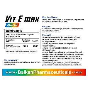 Vitamine Balkan Pharmaceuticals VITAMIN E MAX 30capsule