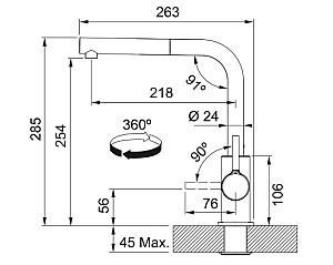 Robinet bucatarie Franke Lina L Avena (115.0728.489)