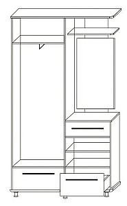 Antreu Sokme Niagara (1.71 m) Stejar Sonoma/Alb