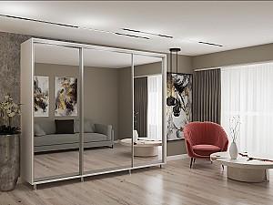 Dulap-cupe My-Style 2.7 x H2.4 m Oglinda Alb