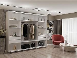 Dulap-cupe My-Style 2.7 x H2.4 m Oglinda Alb