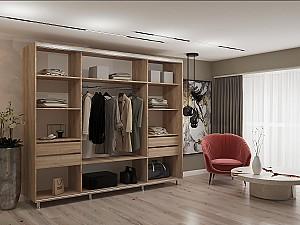 Dulap-cupe My-Style 2.7 x H2.4 m Pal + Oglinda Stejar Sonoma