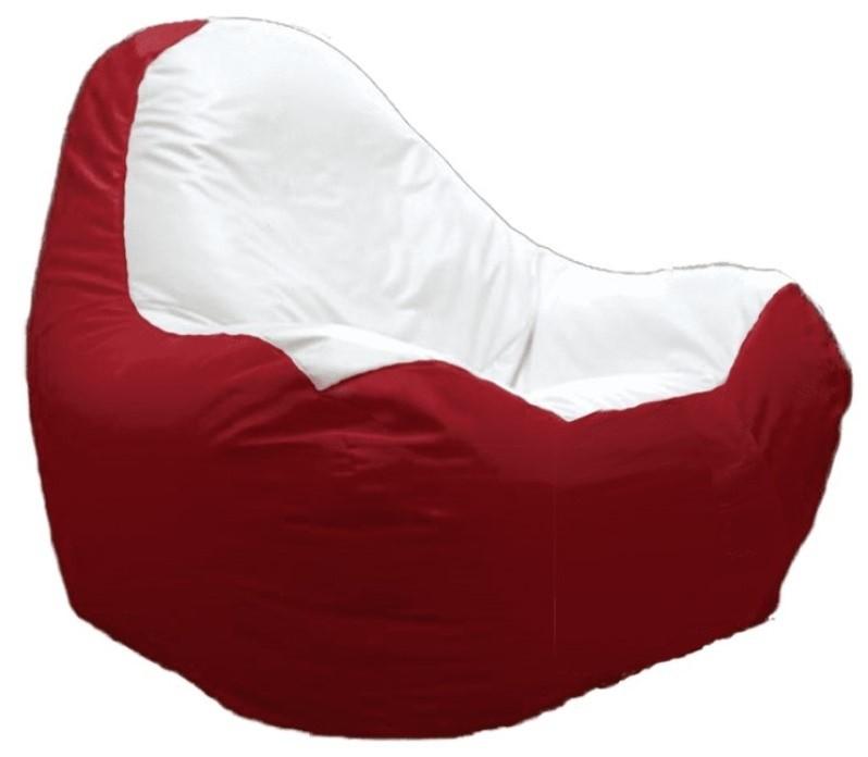 Fotoliu puf Relaxtime HiPoly Medium Red/White