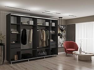 Dulap-cupe My-Style 2.9 x H2.4 m Oglinda Antracit