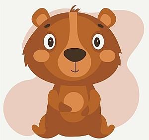 Tablou pe numere BrushMe Ursul (MBS023)