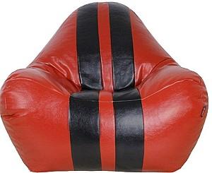 Fotoliu puf Relaxtime HiPoly Baby Red&Black