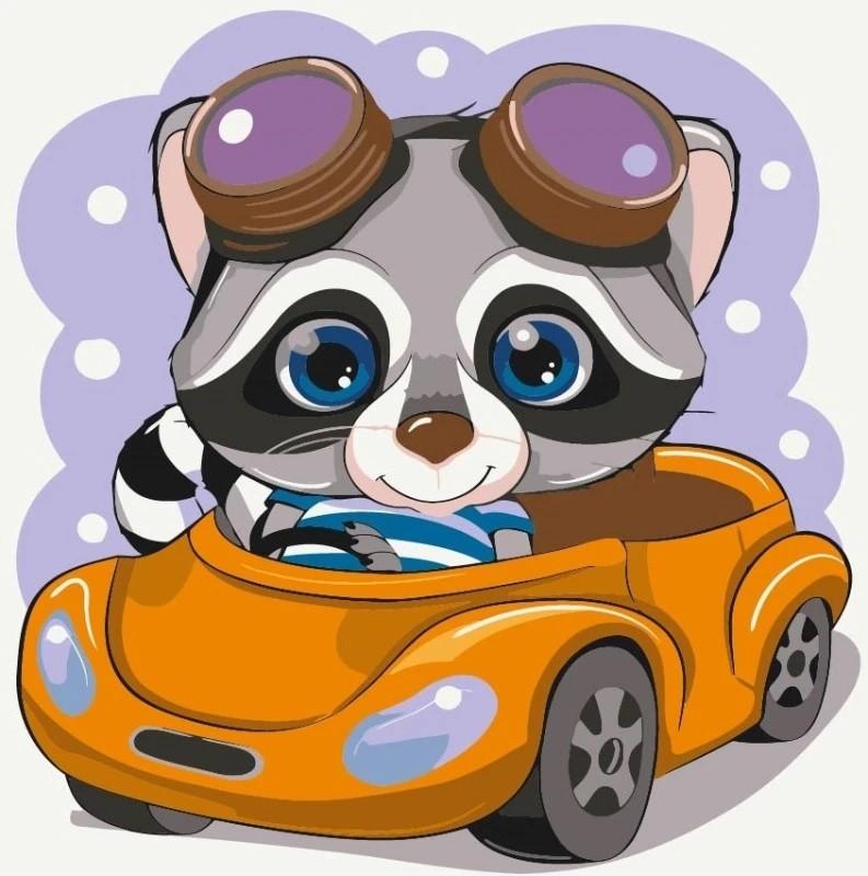 Tablou pe numere BrushMe Raton pe viraje (KBS0072)