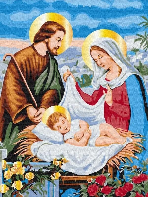 Tablou pe numere BrushMe Sfânta familie (RBS53395)