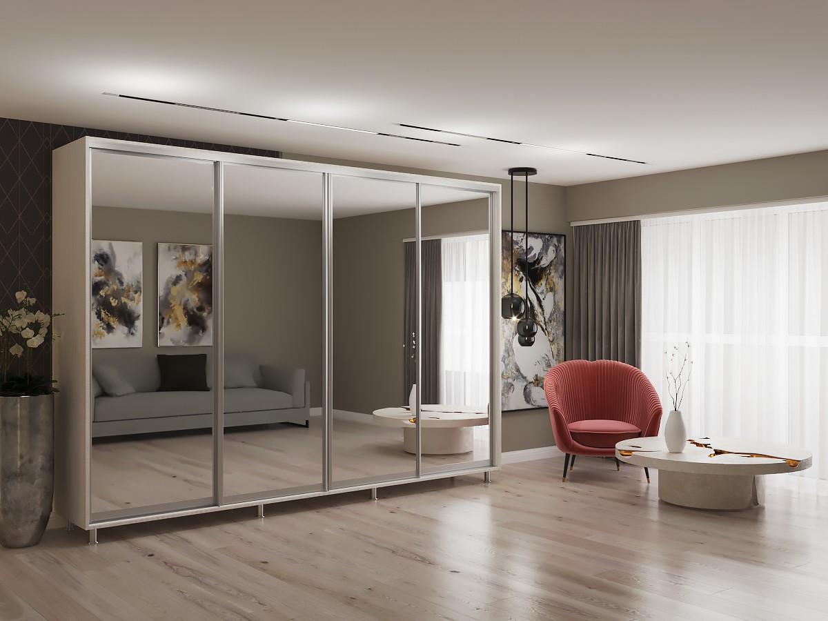 Dulap-cupe My-Style 3.1 x H2.4 m Oglinda Cenușiu