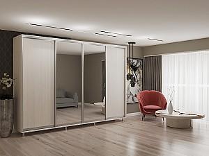 Dulap-cupe My-Style 3.1 x H2.4 m Pal + Oglinda Cenușiu