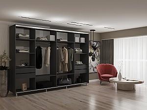 Dulap-cupe My-Style 3.1 x H2.4 m Pal + Oglinda Antracit