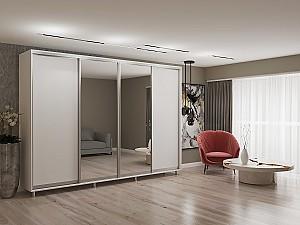 Dulap-cupe My-Style 3.1 x H2.4 m Pal + Oglinda Alb