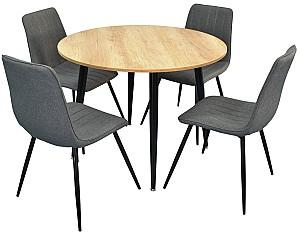 Set de masa si scaune Evelin DT 402-2+4 scaune XR-154B Grey 5
