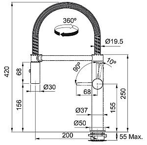 Robinet bucatarie Franke Pescara Semi-Pro (115.0472.960)