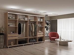 Dulap-cupe My-Style 3.3 x H2.4 m Oglinda Stejar Sonoma