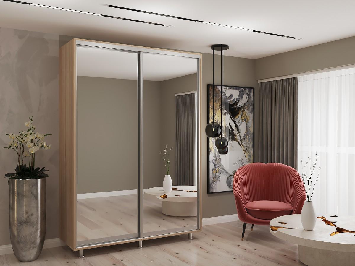 Dulap-cupe My-Style 1.4 x H2.3 m Oglinda Stejar Sonoma