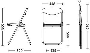 Scaun pliabil Nowy Styl Jack Negru/V-2(Gri)