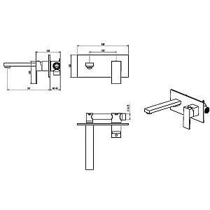 Baterie pentru lavoar MIXXUS KUB-999