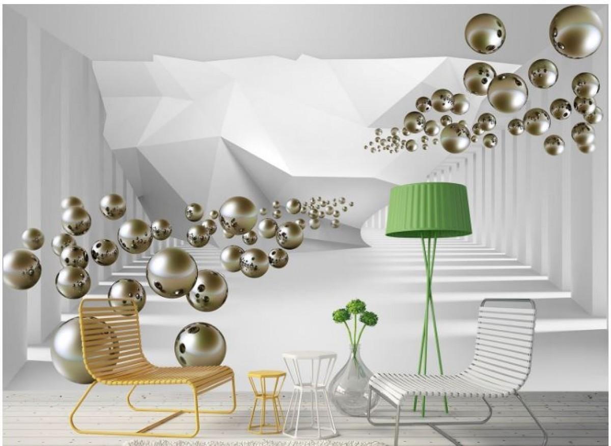Fototapet 3d Art.Desig Tunel și 3D bile_5