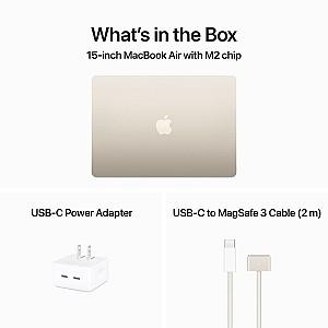 Laptop Apple MacBook Air M2 15.3" A2941 Starlight (MQKU3RU/A)
