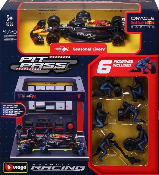Set de jucarii BBURAGO Pit Pass Oracle Red Bull Racing RB20 (18-38453)