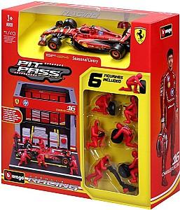 Set de jucarii BBURAGO Pit Pass Ferrari SF-24 (18-36862)