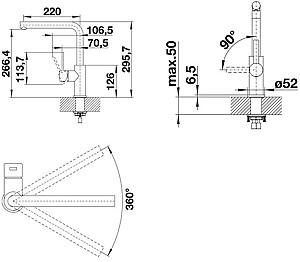 Robinet bucatarie Blanco Lanora (523122)