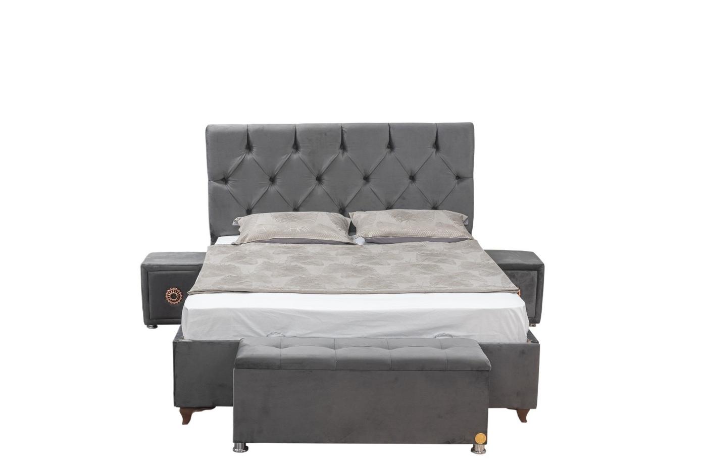 Set dormitor StarM Button-2 Grey, Modern