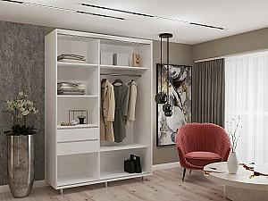 Dulap-cupe My-Style 1.8 x H2.2 m Oglinda Alb