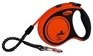 Ham pentru caini Beeztees FLEXI XTREME TAPE L Black/Orange 5M