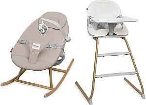 Scaun de masa multifunctional Lionelo Dalia Grey Stone Natural + Balansoar