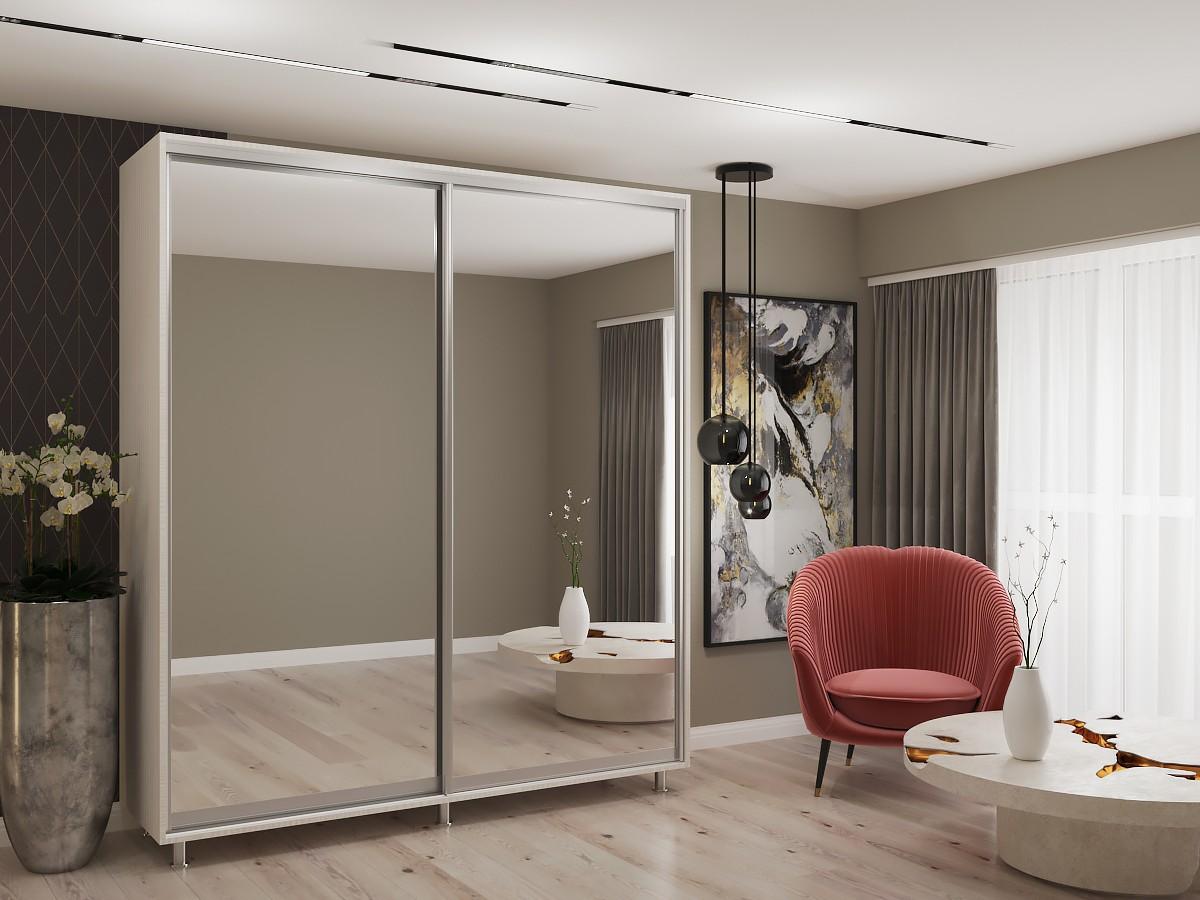 Dulap-cupe My-Style 2.2 x H2.1 m Oglinda Cenușiu