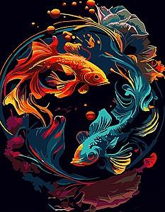 Tablou pe numere Strateg Pește strălucitor AH1021