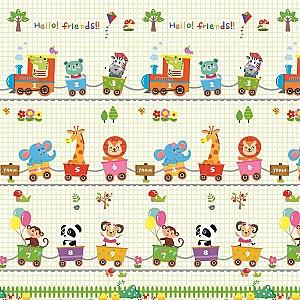 Covoras de joaca copii 4Play Animale/Tren 35815