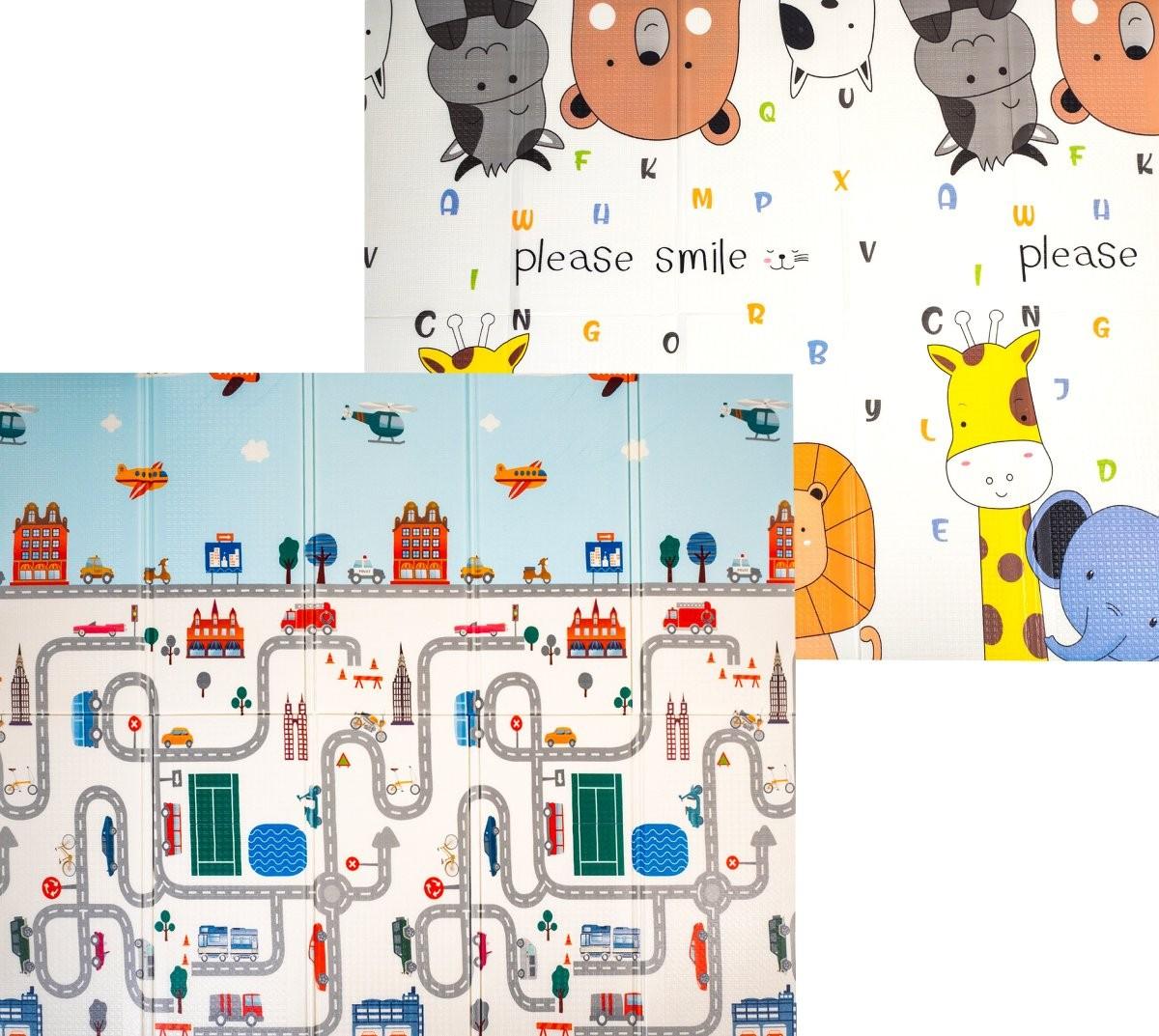 Covoras de joaca copii 4Play Animale/Trafic 35822