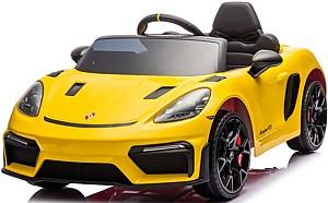 Maşină electrică RT P718/4 Porsche 718 Galben