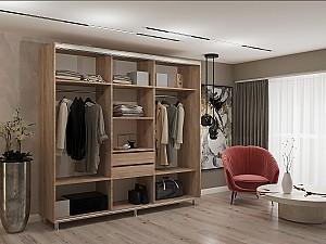 Dulap-cupe My-Style 2.4 x H2.0 m Oglinda Stejar Sonoma