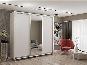 Dulap-cupe My-Style 2.5 x H2.0 m Pal + Oglinda Alb