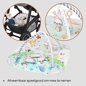 Covoras de joaca copii Lionelo Anika Natural Multicolor