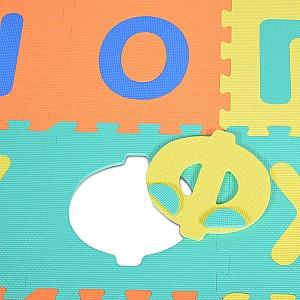 Covoras de joaca copii Moni Puzzle Letters RU Multicolor