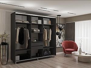 Dulap-cupe My-Style 2.4 x H2.1 m Pal + Oglinda Antracit