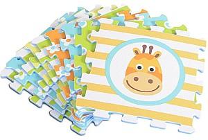 Covoras de joaca copii Moni Puzzle Animals Multicolor