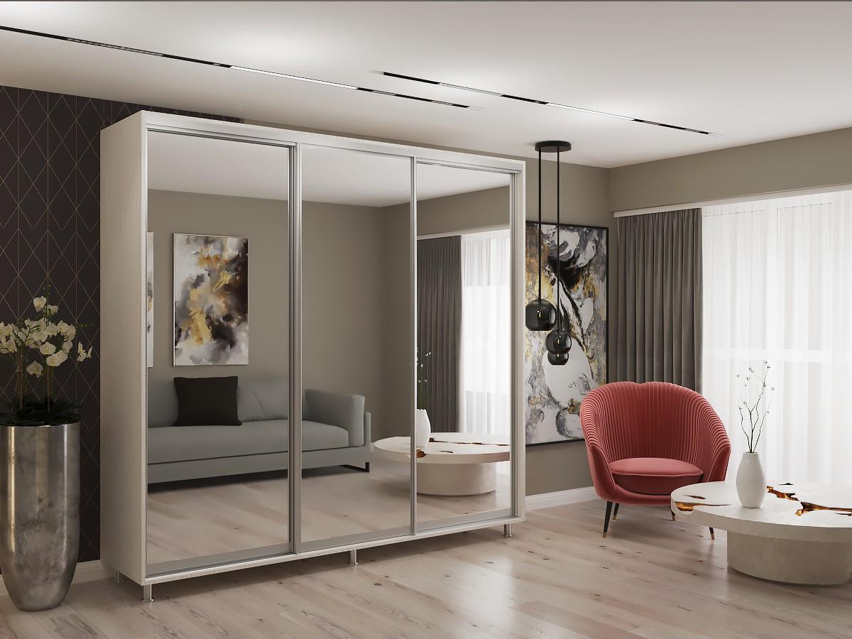 Dulap-cupe My-Style 2.3 x H2.3 m Oglinda Cenușiu